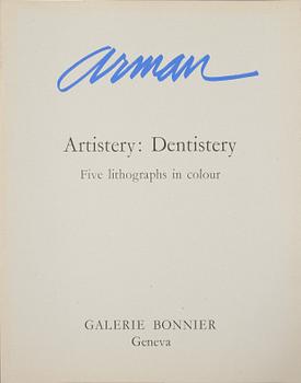 FERNANDEZ ARMAN, mapp med 5 färglitografier, signerade och numrerade 100/250.