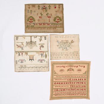 MÄRKDUKAR, 4 st, 1802, 1836, 1868, 1877.