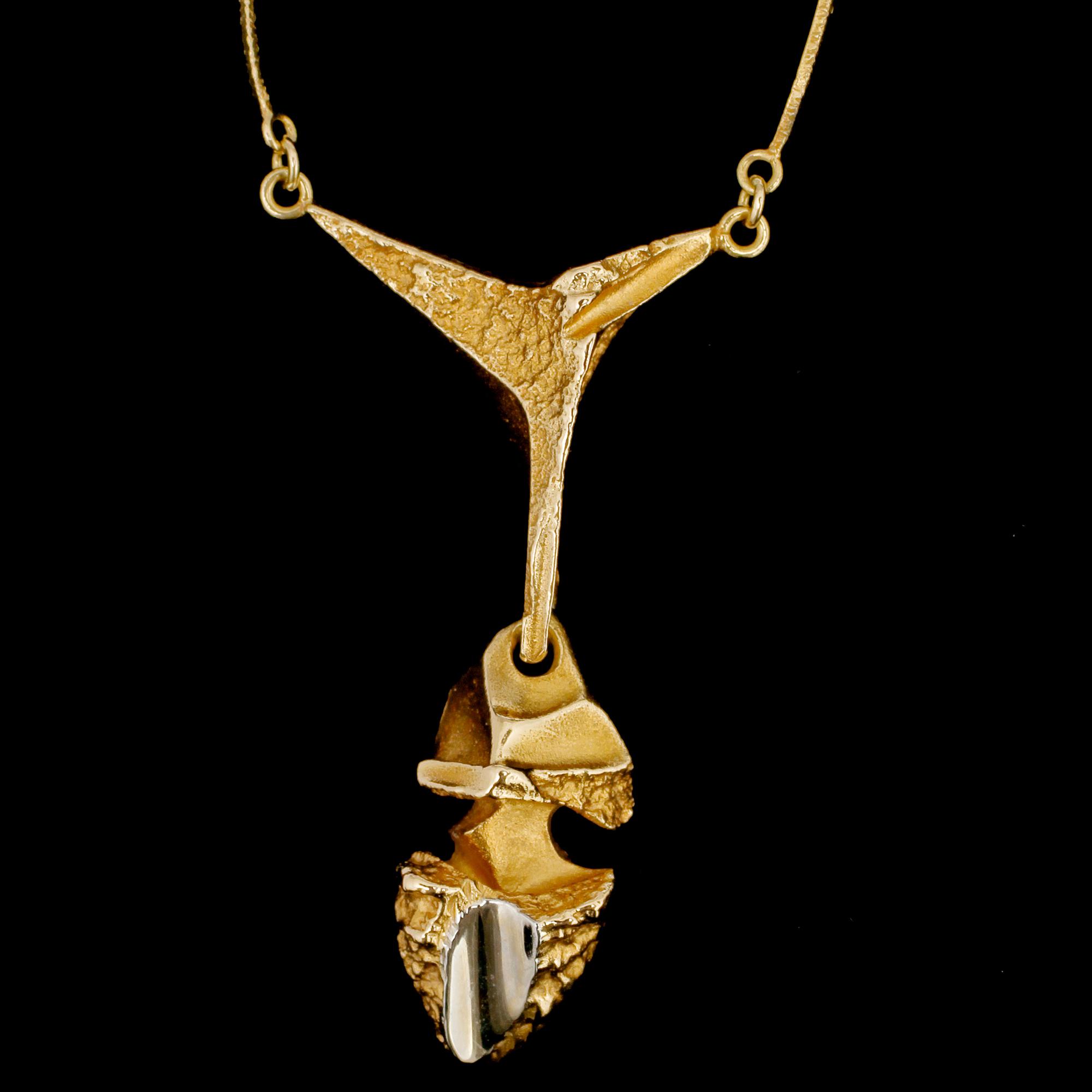 COLLIER, 18k guld, Björn Weckström, Lapponia, Finland, 1976. Vikt 9 g.