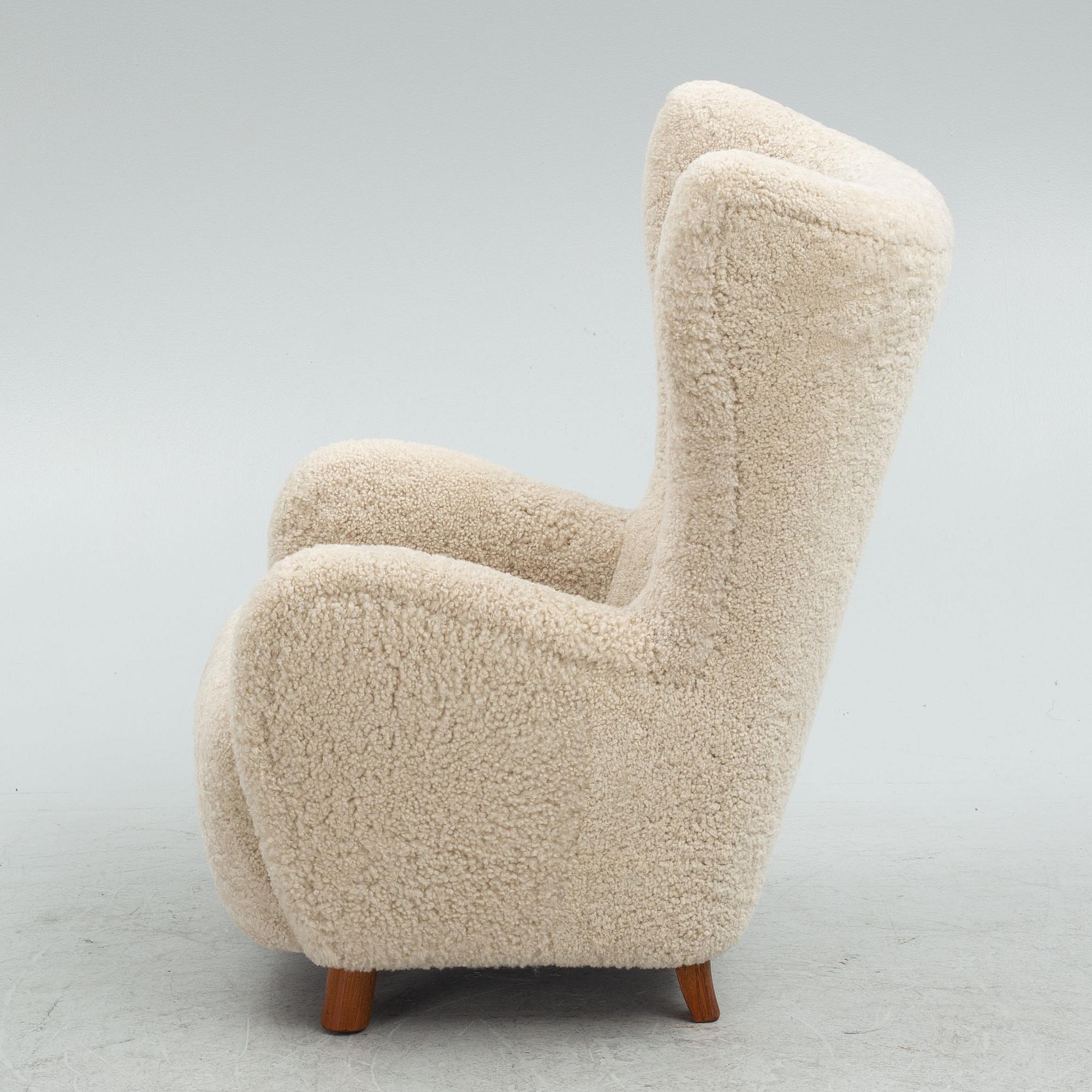 Mogens Lassen, attributed to, armchair, Denmark, 1940's.