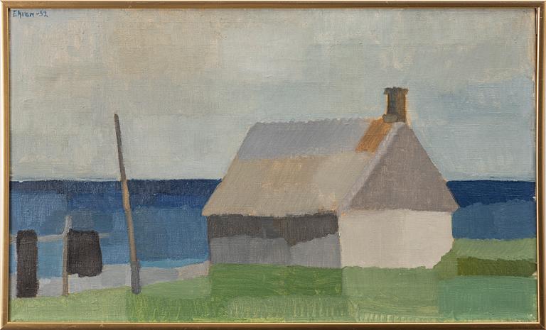 Svenolov Ehrén, Coastal landscape with fishing hut.