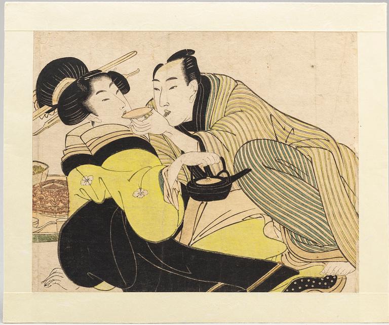 OIDENTIFIERAD KONSTNÄR, färgträsnitt. Japan, 1800-tal.