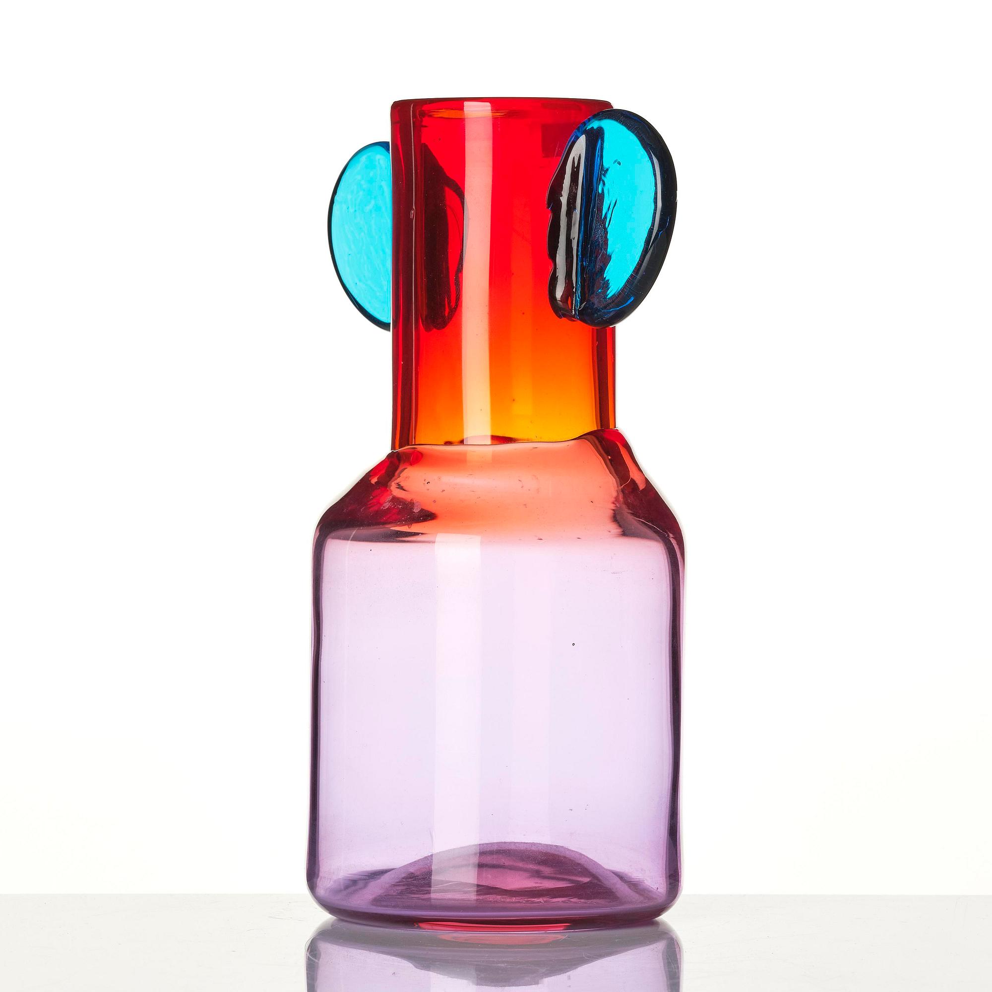 Oiva Toikka, a "Pompom" glass vase, Nuutajärvi, Notsjö, Finland, late 1960s.