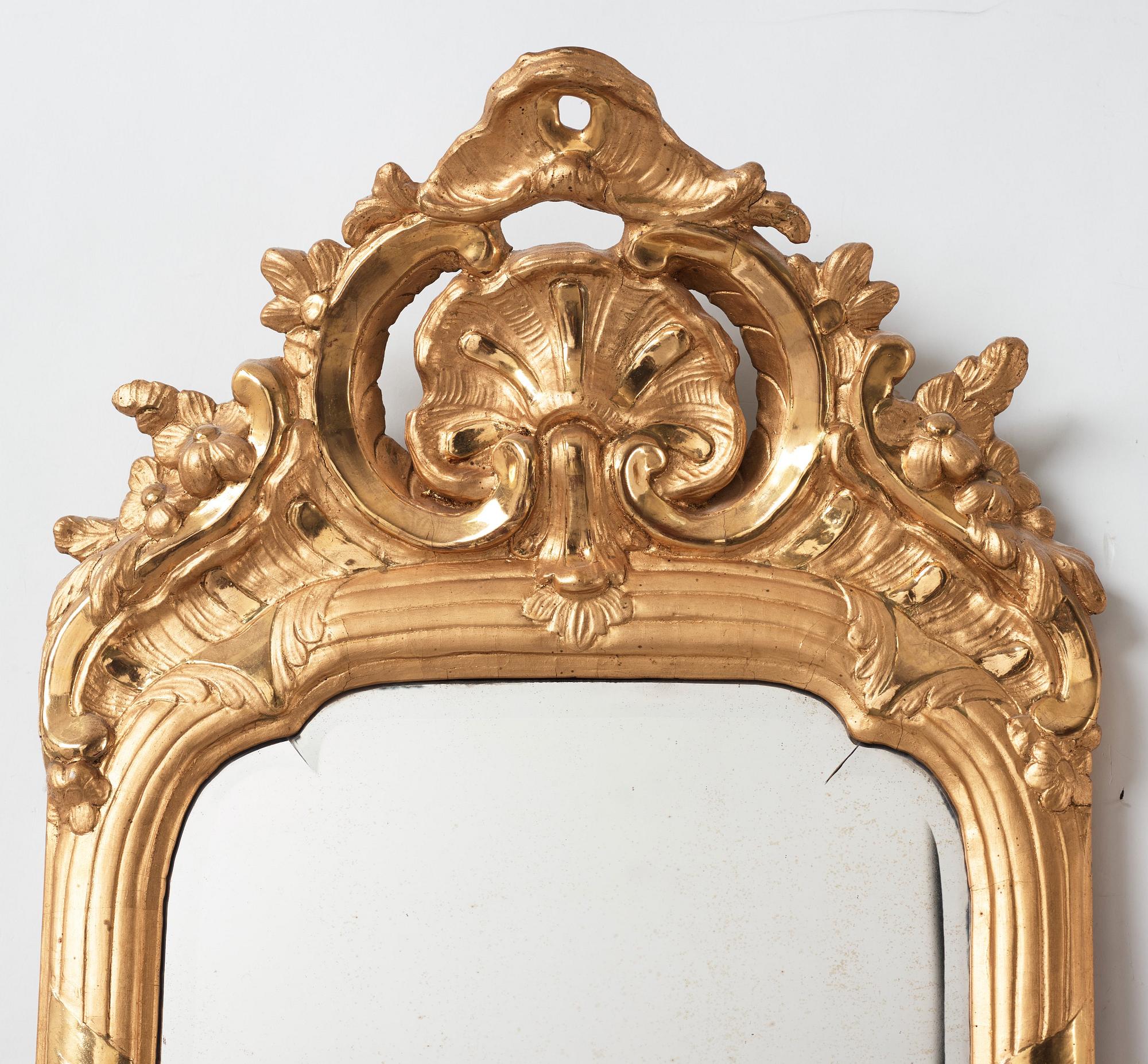 A Swedish Rococo mirror.