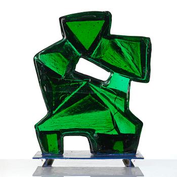 Edvin Öhrström, "Låt oss komma överens" (Let's Come to an Agreement), a cast glass sculpture, Lindshammar Glassworks, post 1955.