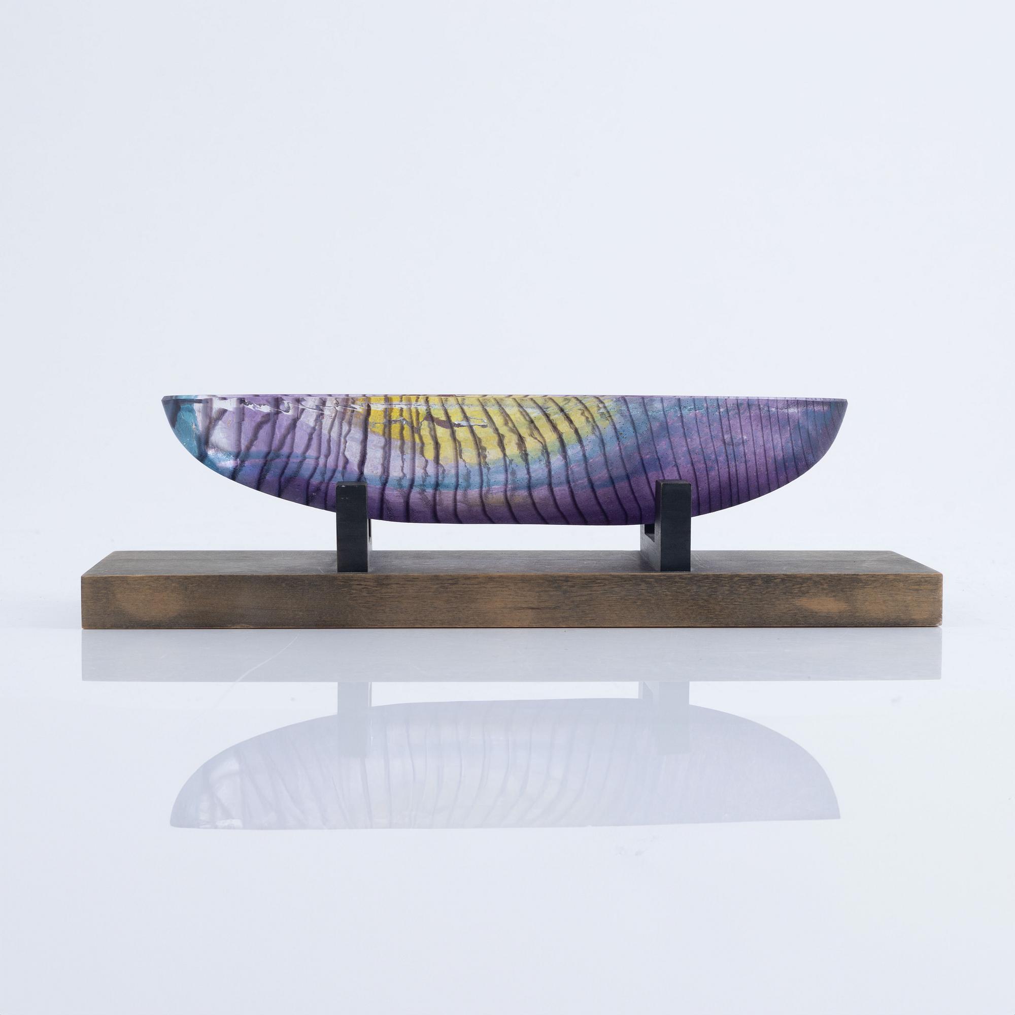 Bertil Vallien, båt, glas, Kosta Boda.