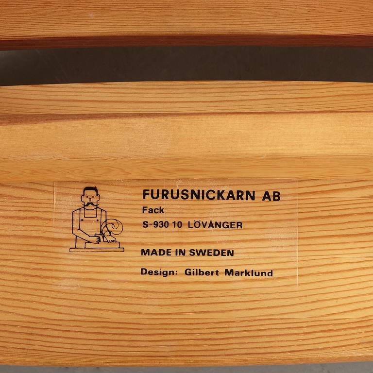 GILBERT MARKLUND, pall, Furusnickarn AB, formgiven 1969.