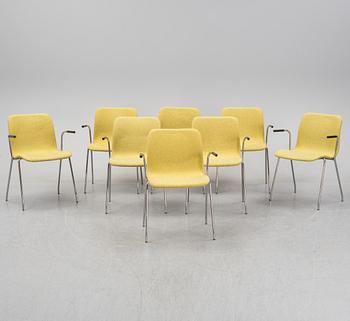 Claesson Koivisto Rune, karmstolar, 8 st "Cornflake", Offecct, daterade 2008.