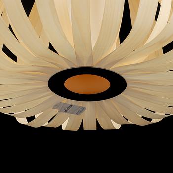 BUCKHARD DÄMMER, a 'Poppy' birch veneer ceiling light LZF, Spain.
