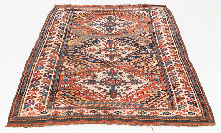 An antique Borchalou Kazak rug, south Caucasus, c. 227 x 137 cm.