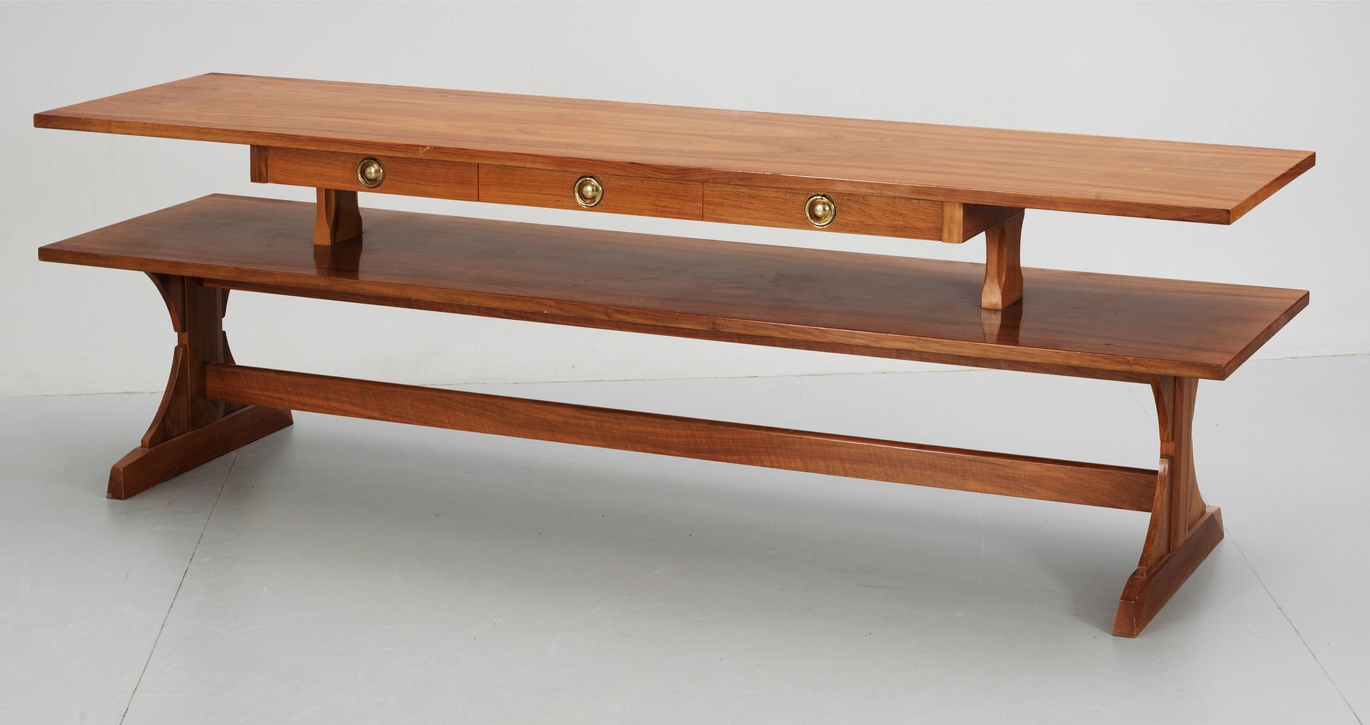 A Josef Frank walnut library table, Svenskt Tenn.