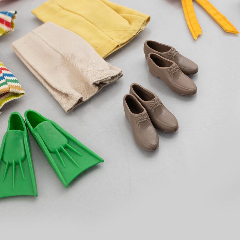 Ken and Alan, original clothing and accessories, Mattel, 1960s.