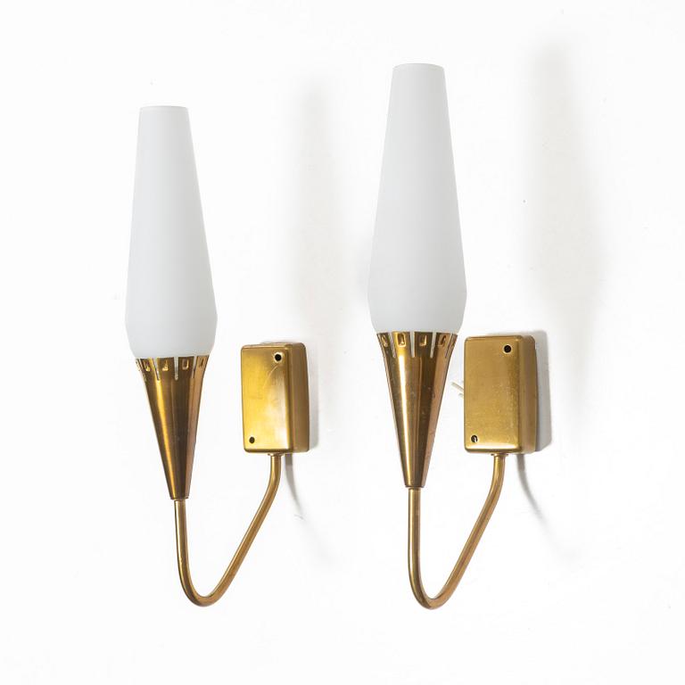 Harald Notini, Vägglampor, ett par, modell 8831, Böhlmarks, 1950-tal.