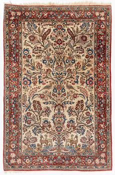 Rug, oriental, figural, approx. 138 x 212 cm.