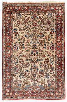 Rug, oriental, figural, approx. 138 x 212 cm.