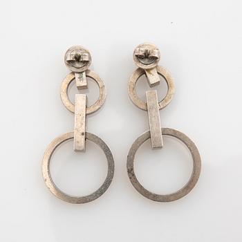 Wiwen Nilsson, Earrings a pair of sterling silver Lund 1964.