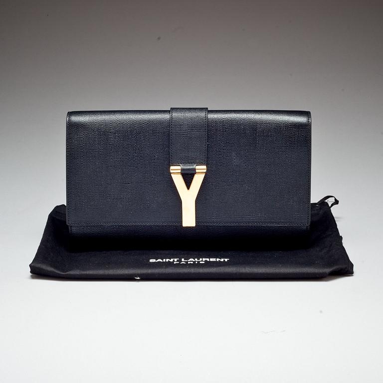 KUVERTVÄSKA, "Chyc leather Clutch". Saint Laurent, Paris.