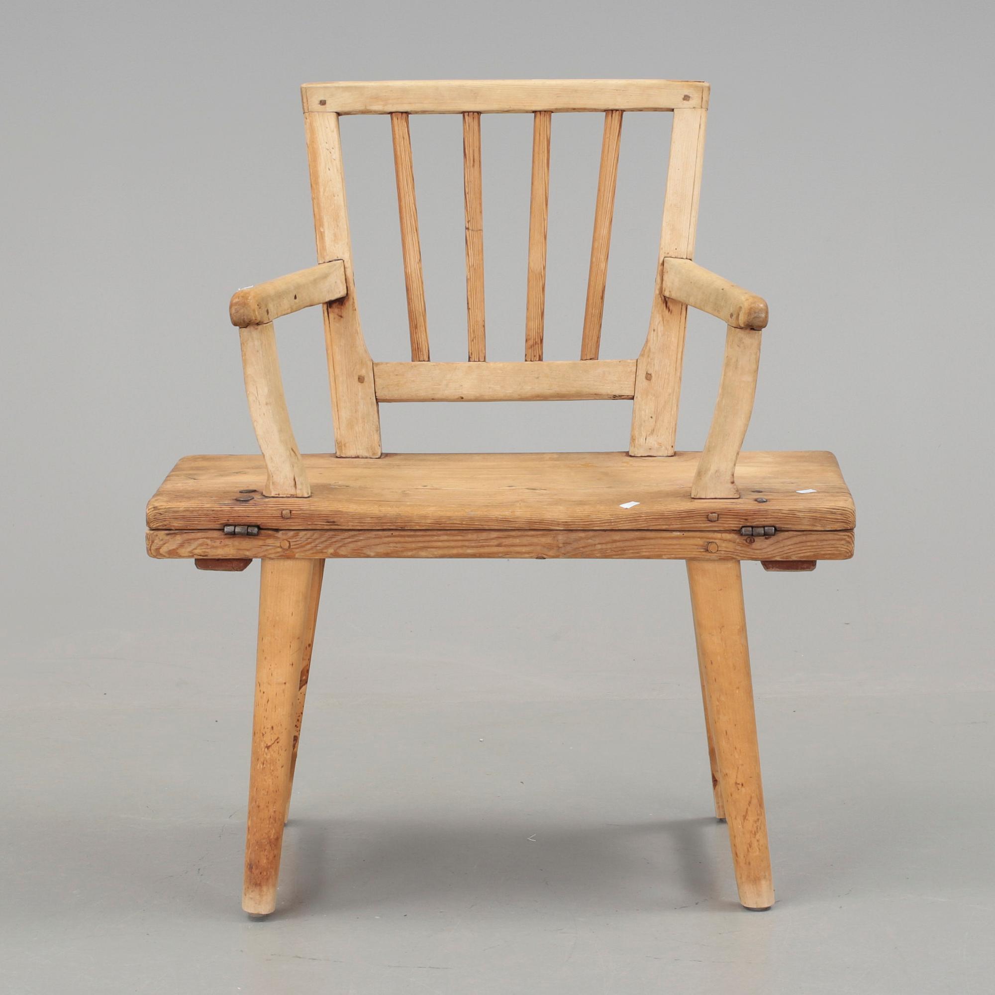 KARMSTOL/BORD, allmoge, 1800-tal.