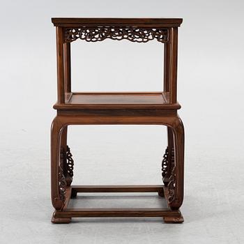 A Chinese hardwood table / shelf, 1900s.