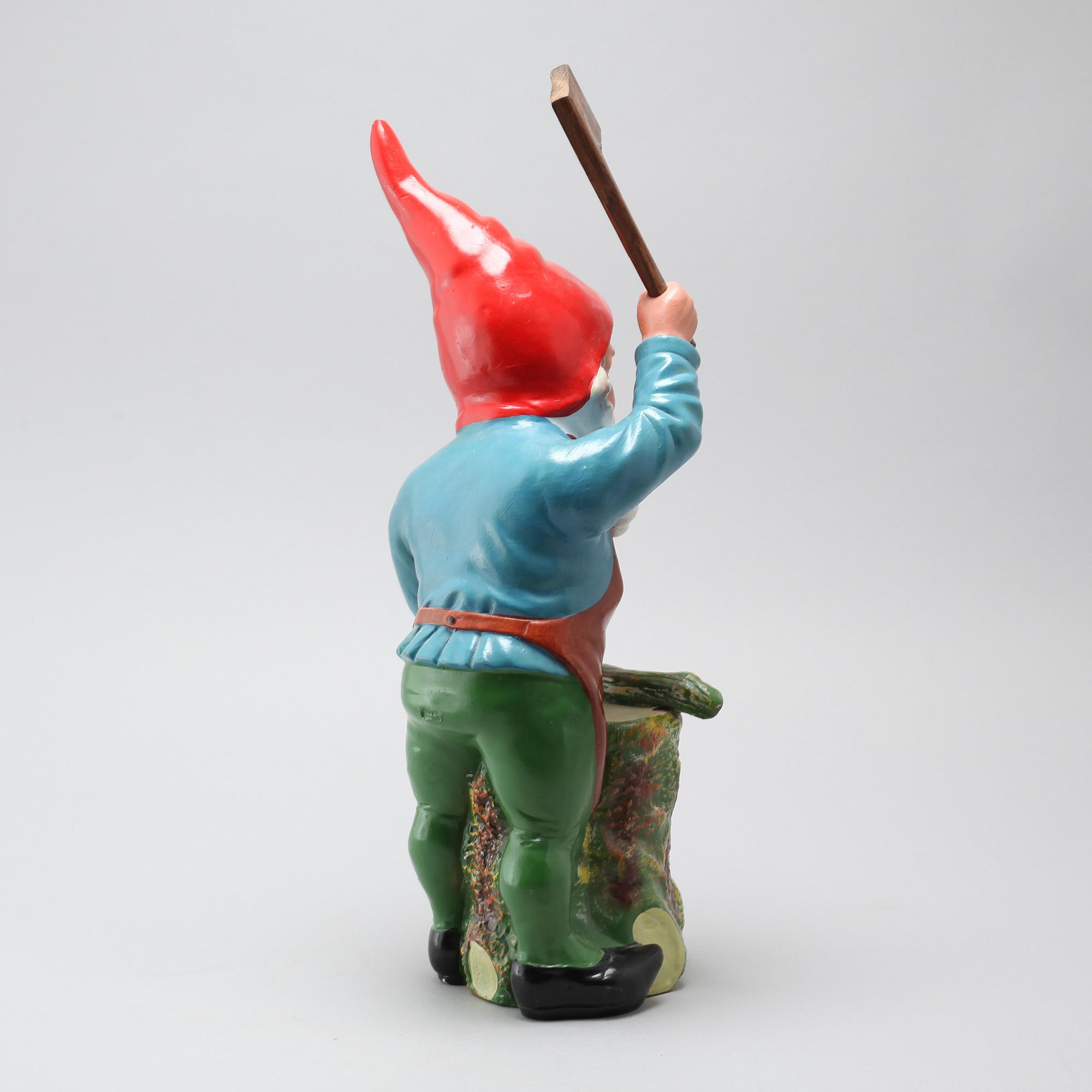 A ceramic gnome, first half of/mid 20th century.