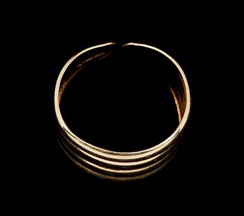 COLLIER samt RING, 18k guld. Ca 12 gr.