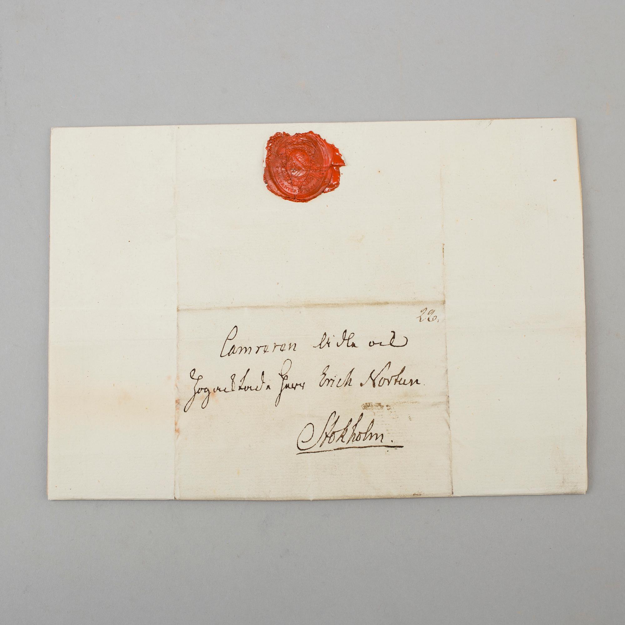 LETTER / MANUSCRIPTS, 7 st, members of the family von Fersen.