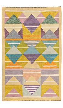 AGDA ÖSTERBERG, MATTO, flat weave and tapestry weave, ca 201 x 128 cm, embroidered signature: AGDA ÖSTERBERG.