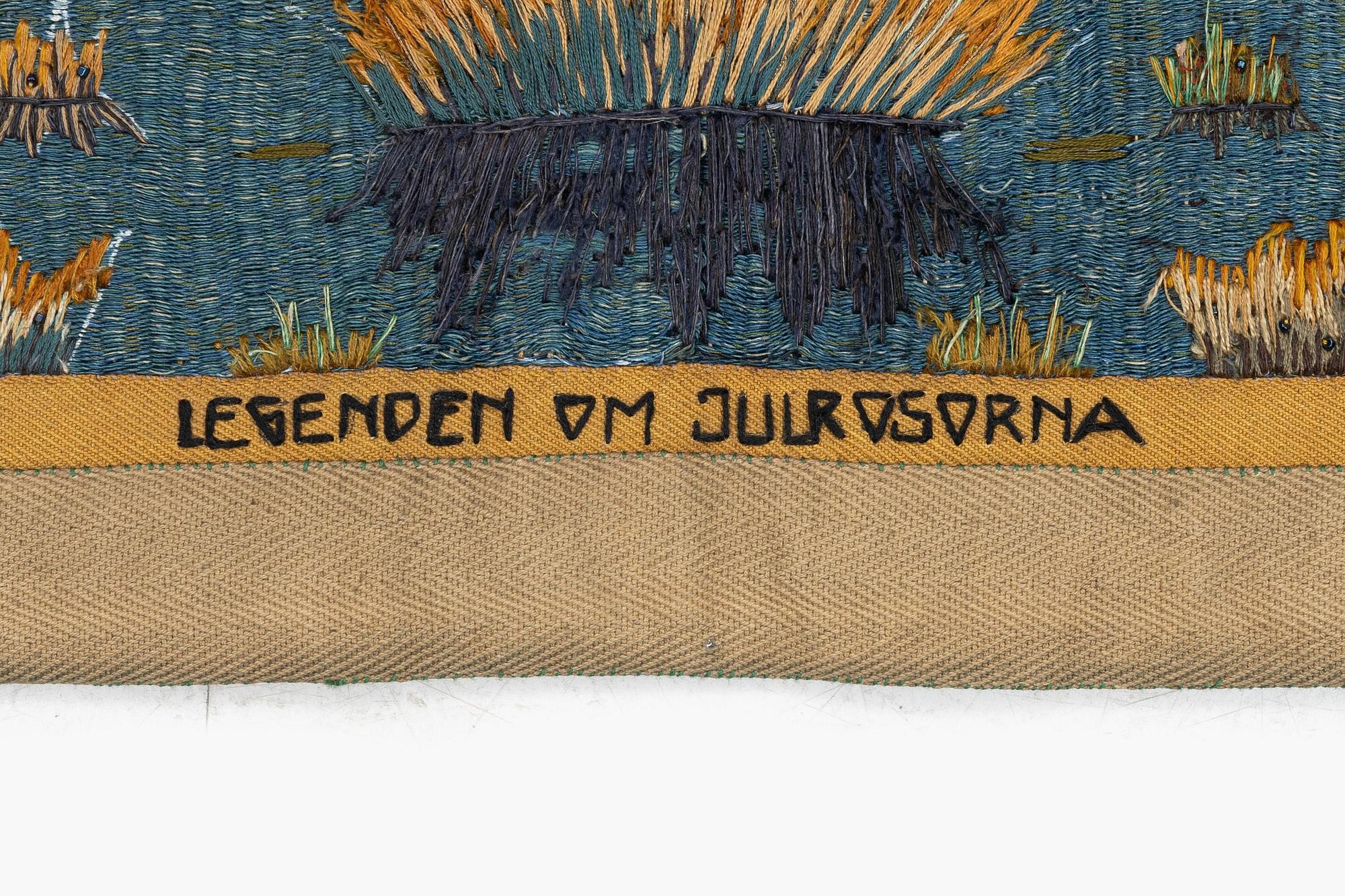 Ruth Fischer, a tapestry, "The Legend of the Christmas Roses", 147 x 199, Saint Birgitta School, Stockholm.