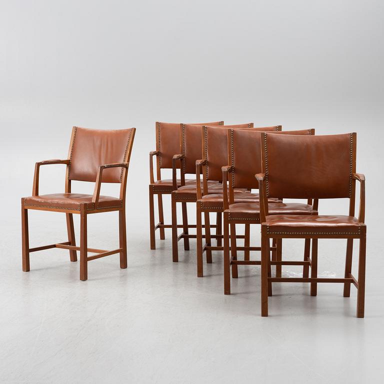 Six amchairs, Ernst Bergholm, Västervik, mid-20th century.