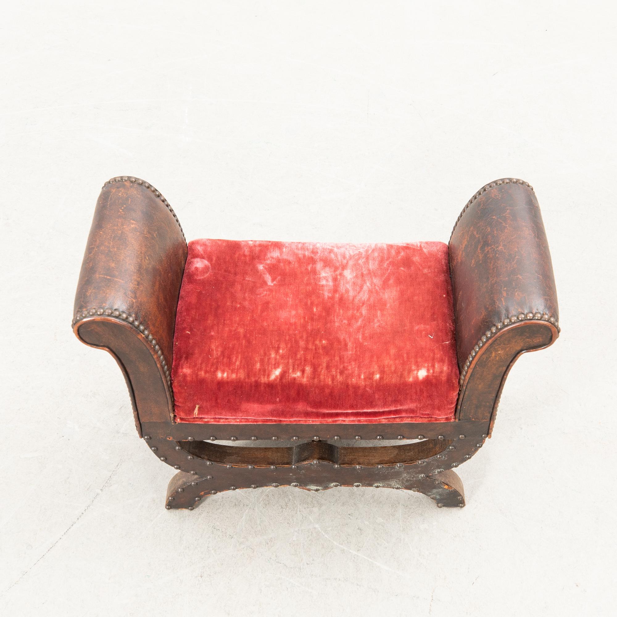 Otto Schulz, Attributed, footstool, Boet Göteborg, first half of the 20th century.