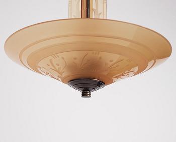 Edward Hald, a ceiling lamp model "HD 615", Orrefors, 1930s.