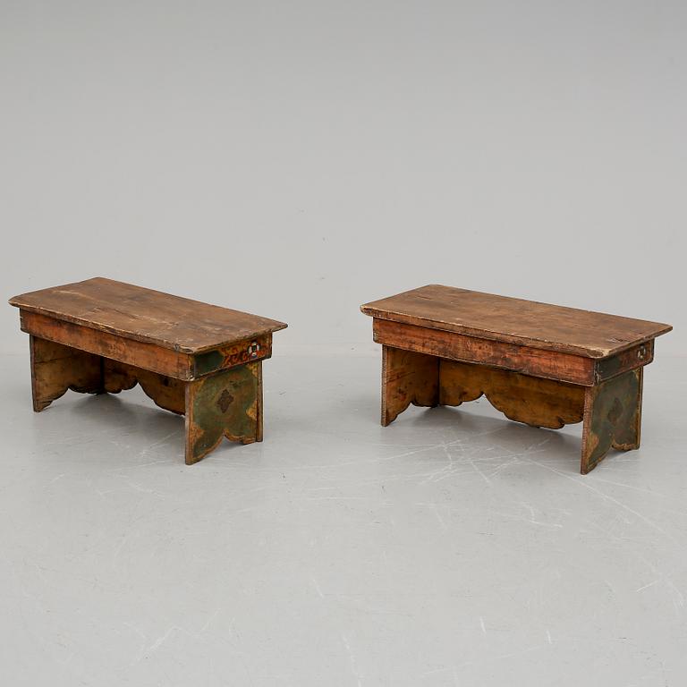 FÄLLBORD, ett par, Tibet, 1900-talets början.