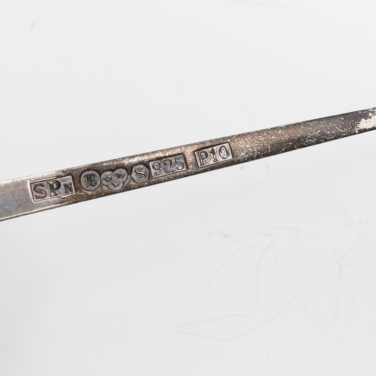 Guldsmed S Petersson i Söderhamn Ab, skedar, 3+1 st, sterlingsilver, Bollnäs, bl a 1989.