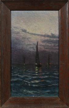 OKÄND KONSTNÄR, olja på duk, signerad John Jönsson, 1900-talets början.