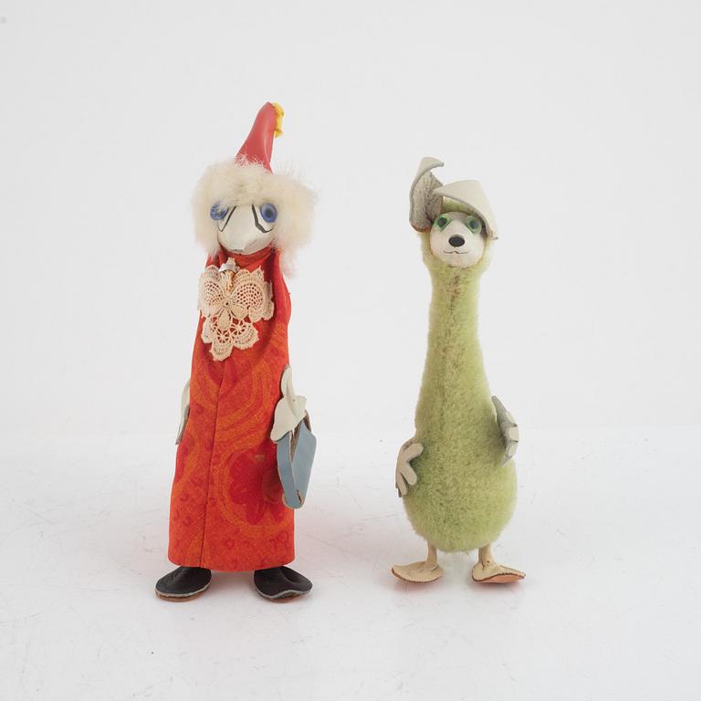 Moomin figures, 2 pcs, Atelier Fauni, Finland, 1950s/60s.