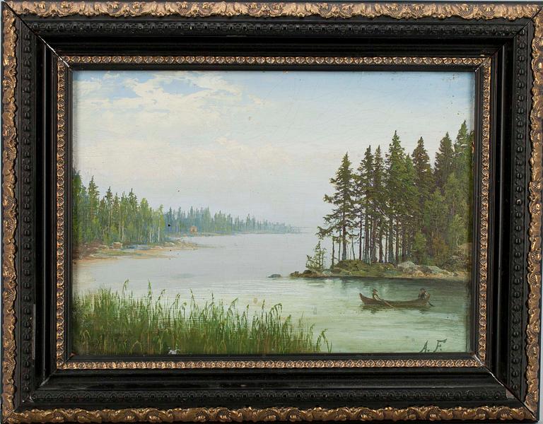 ALFRED FAVORIN, olja på skiva, sign.