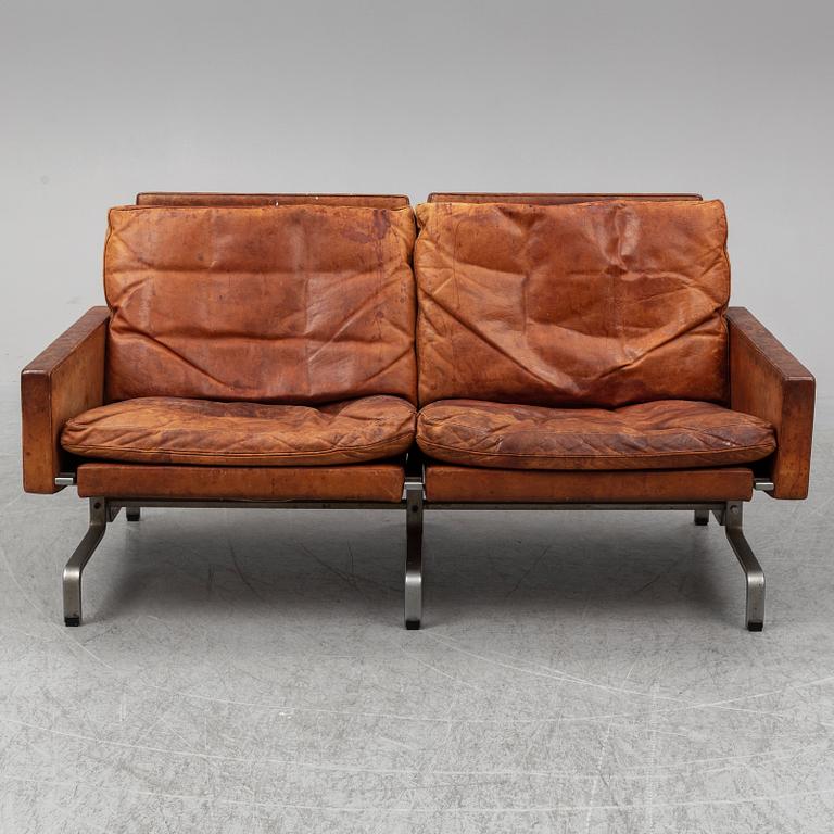 POUL KJAERHOLM, a leather covered 'PK31-2' sofa, Denmark.