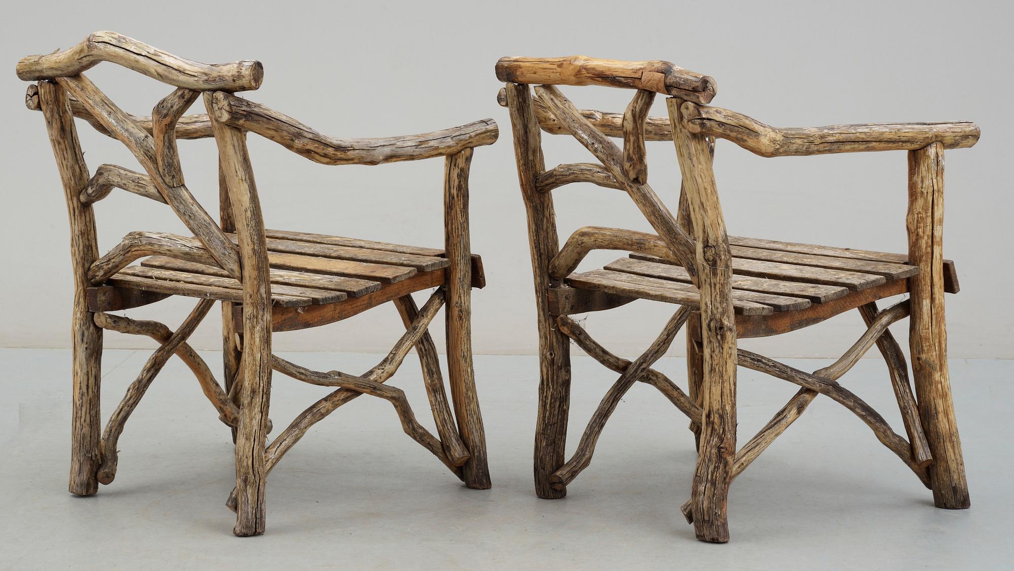 TRÄDGÅRDSMÖBEL, 4 delar, 1900-tal.