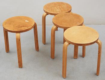 PALLAR, 4 st, modell "E 60", Alvar Aalto, Artek, formgiven 1932-33.