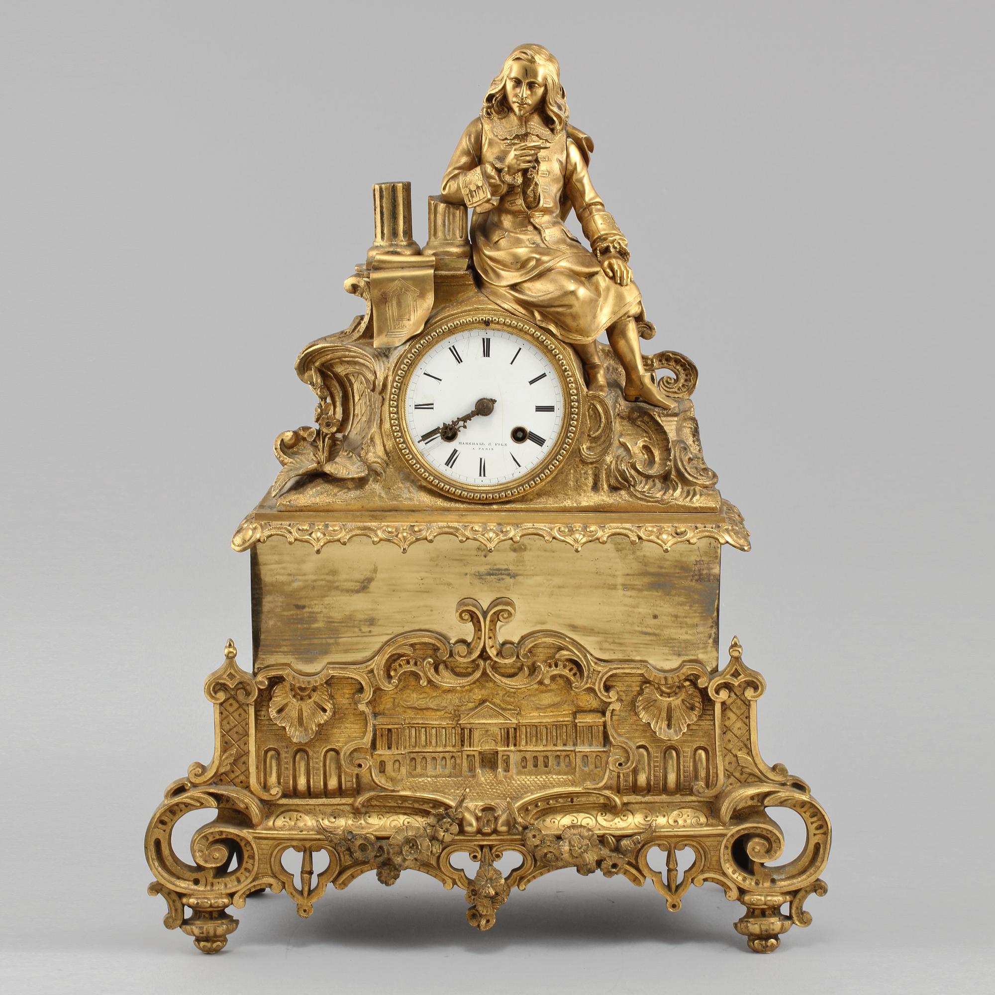 BORDSPENDYL, Marshall & Fils, Paris, Frankrike, 1800-talets andra hälft.