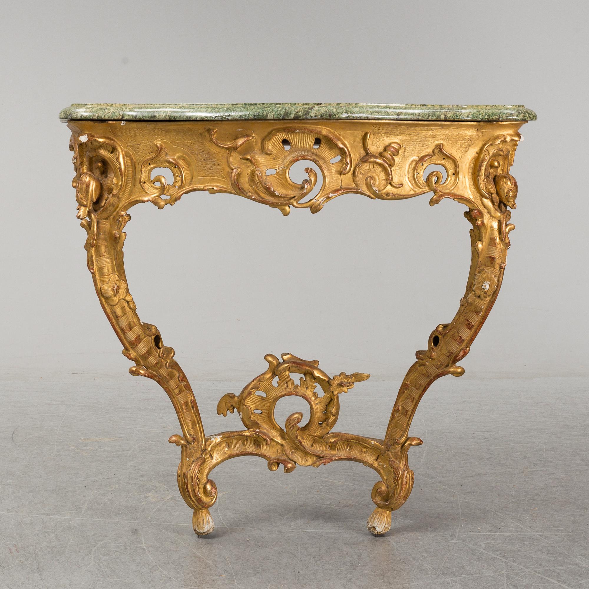 A presumably german rococo consoltable.