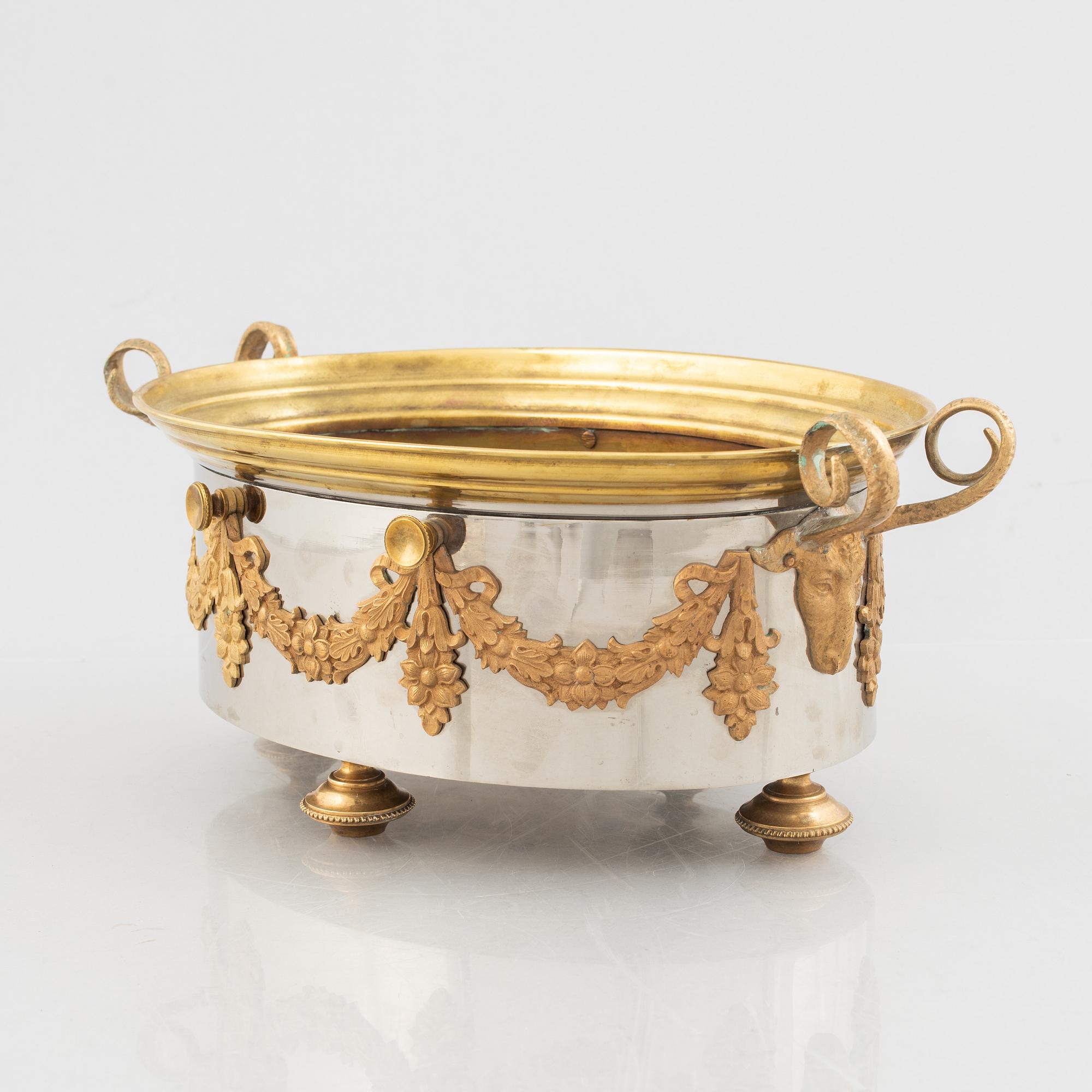 A jardinière, Skultuna Messingsbruk, Sweden, circa 1900.