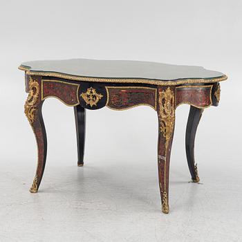 A  boulle-style desk, later part of the 19th Century.