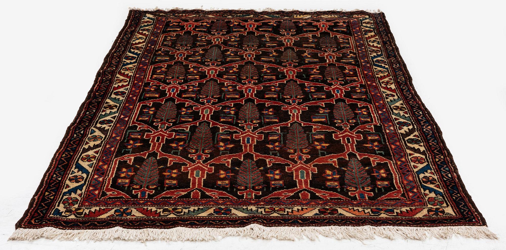 An antique Chadegan rug, Isfahan area, c. 193 x 123 cm.