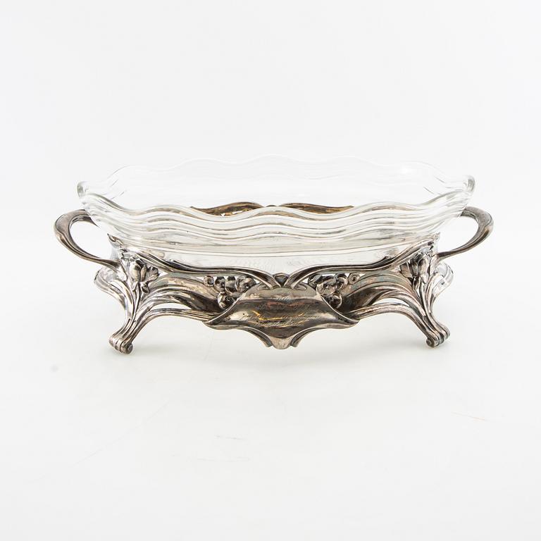 Jardinière Jugend silverplate, 1910s.