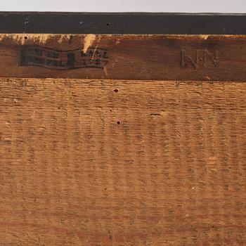 A pair of Gustavian engraved glass one-branch girandole mirrors by N. Meunier (master in Stockholm 1754-97).