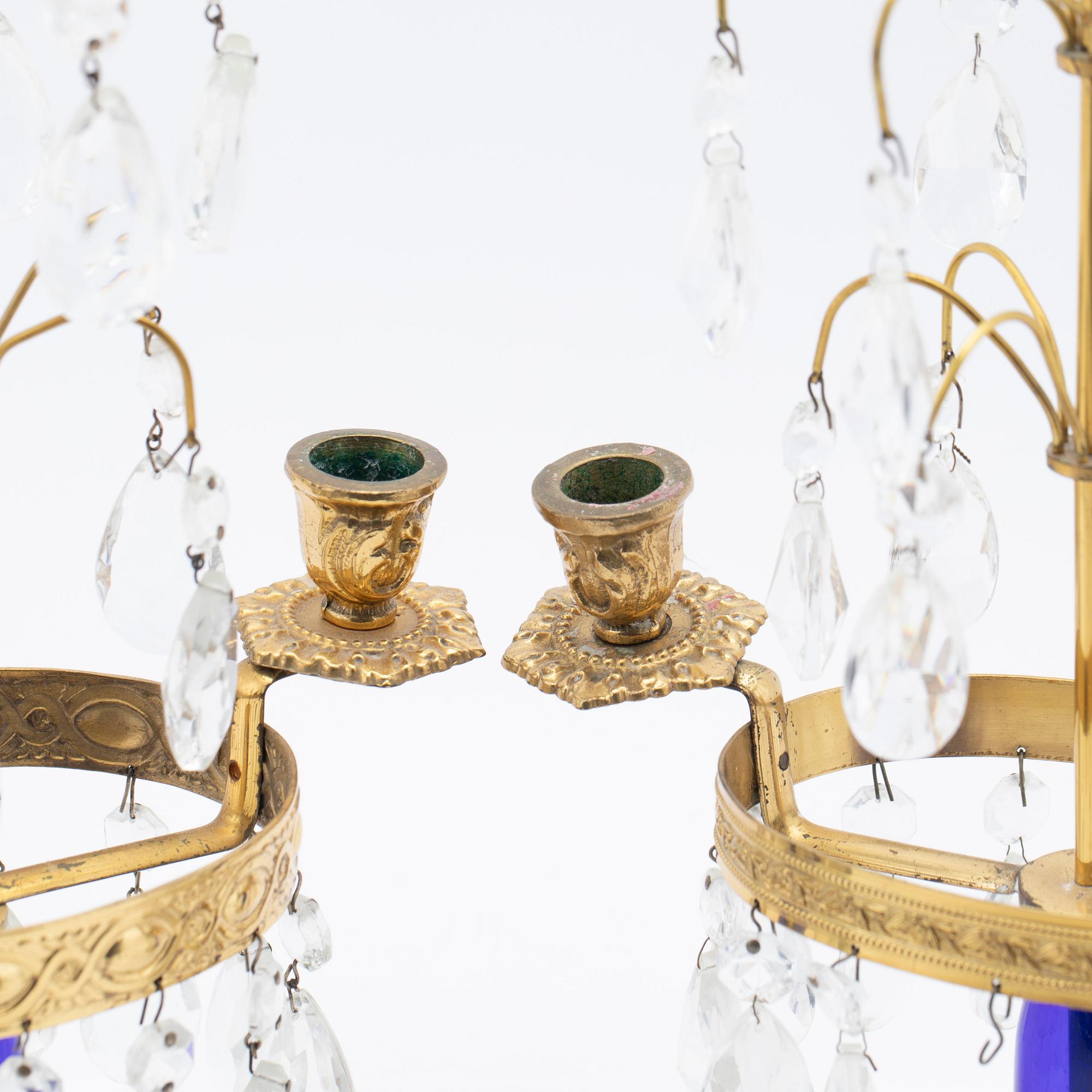 Table lamps, a pair 20th century.