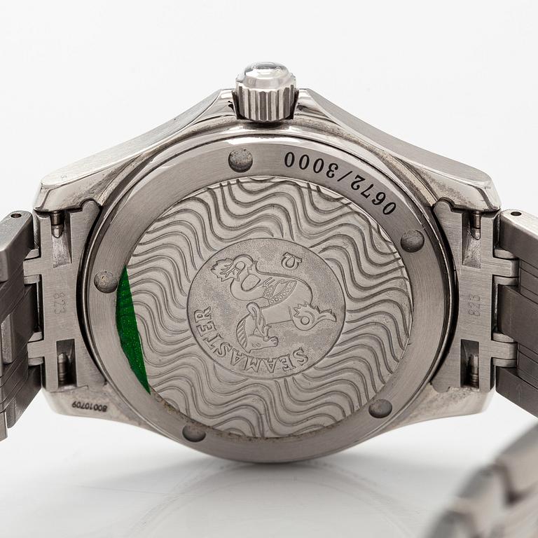 Omega Seamaster, Jaques Mayol limited edition / Dolphin, 36 mm, steel, automatic, sapphire crystal.