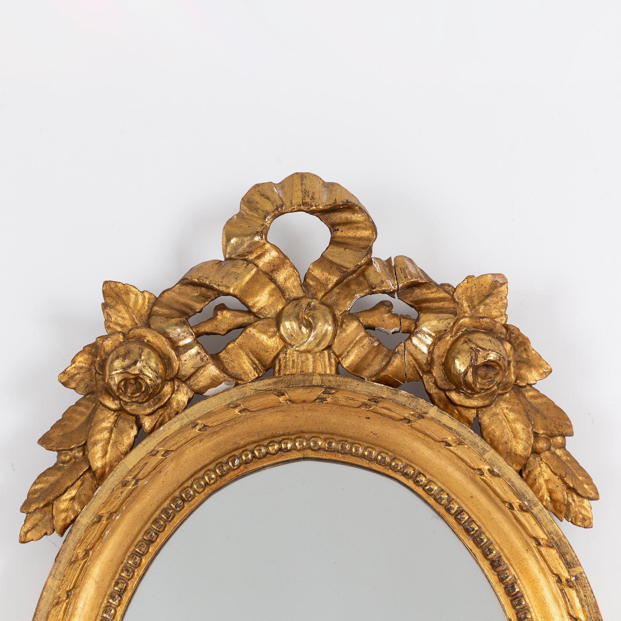 A Gustavian mirror sconce, late 18th Century.