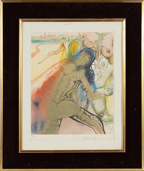 Salvador Dalí, lithograph in color, signed and numbered X/XC, dated 1968 in the print.